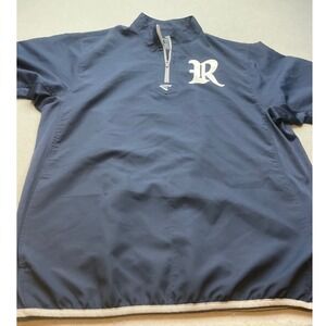 Easton 1/4 Zip Pullover Short Sleeve Navy Blue Athletic Shirt XL Athletic